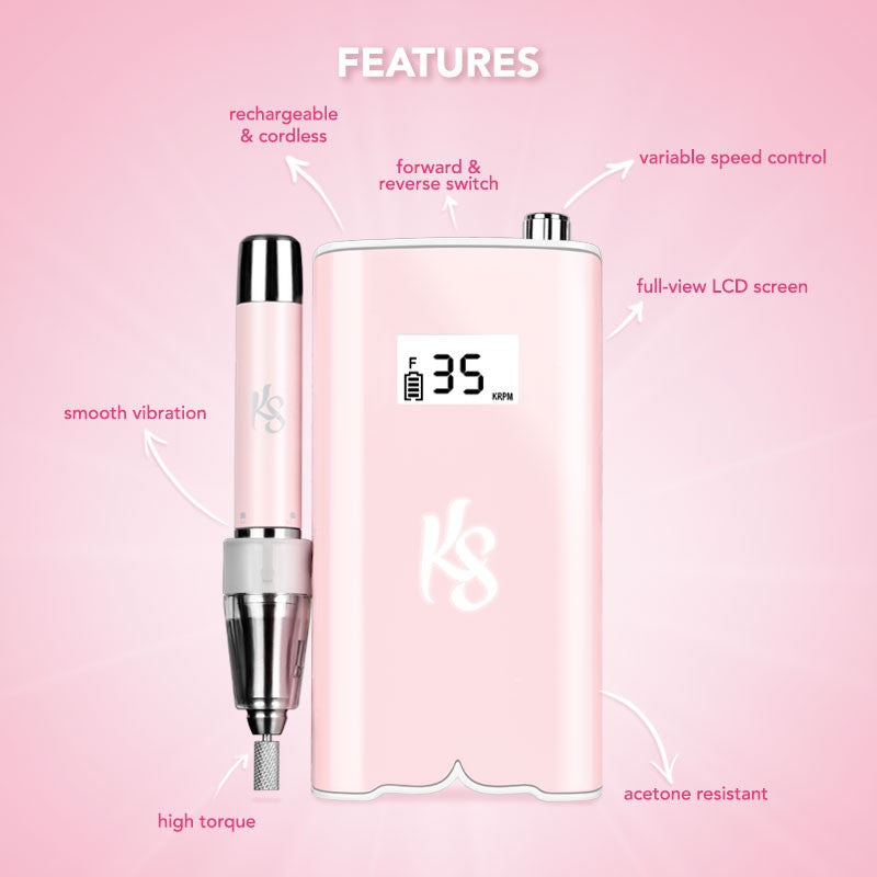 Kiara Sky Beyond PRO Portable Drill Pink Diamond Nail Supplies