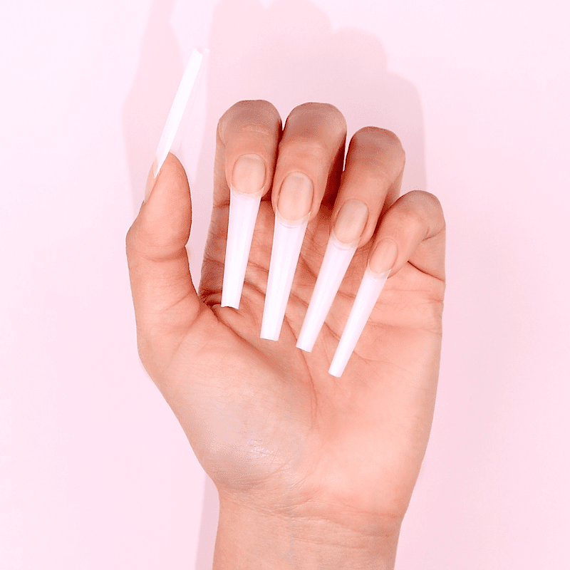 C-Curve Tip - CCTC01 XXL Coffin Natural 500pc Diamond Nail Supplies