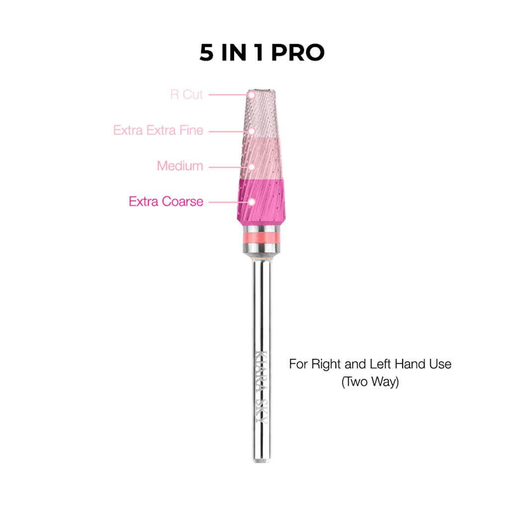 Drill Bit Pro 5 in 1 XC-M-XXF Non Coated 3/32" Diamond Nail Supplies