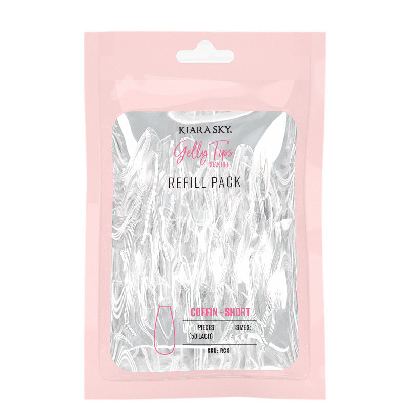Gelly Tip Refill Pack - CS Short Coffin Diamond Nail Supplies