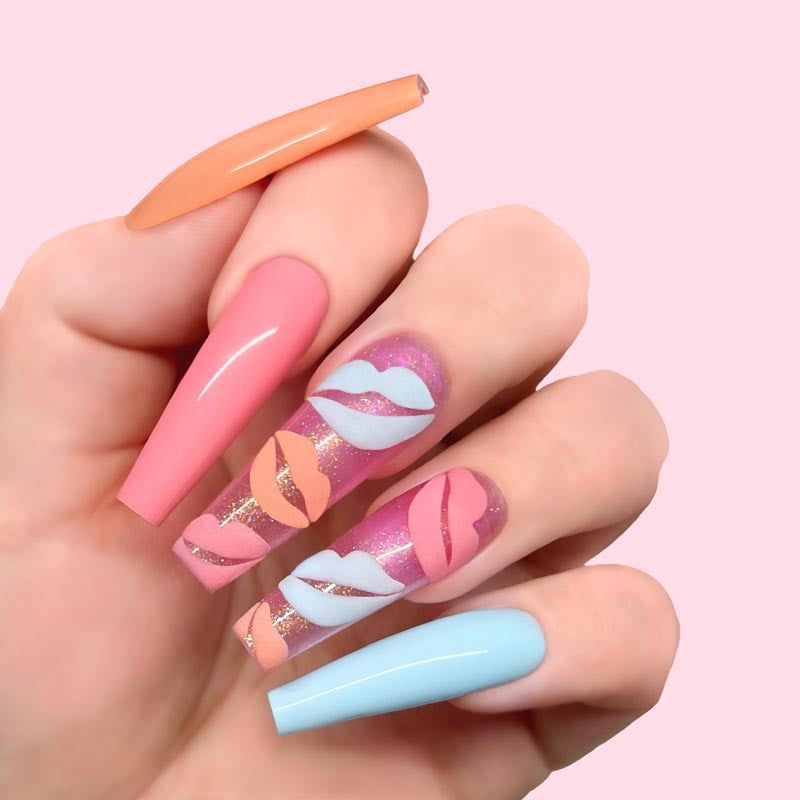 Dip Powder - D650 Peach Sangria Diamond Nail Supplies