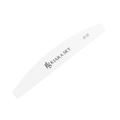 KS Half Moon File White 80/80 Diamond Nail Supplies