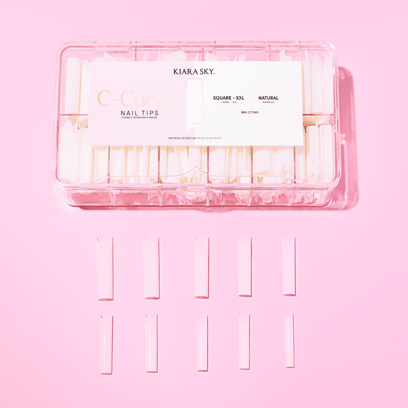 C-Curve Tip - CCTC03 XXL Square Natural 500pc Diamond Nail Supplies