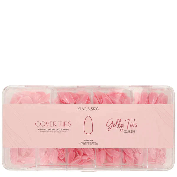 Gelly Tips Cover -  Almond Short Blooming