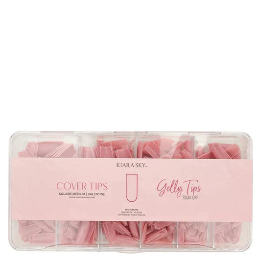 Gelly Tips Cover -  Square Medium Valentine
