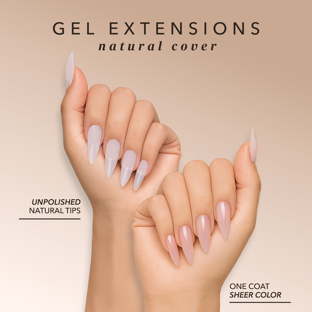 Natural Gel Extensions - NNCL Coffin Long