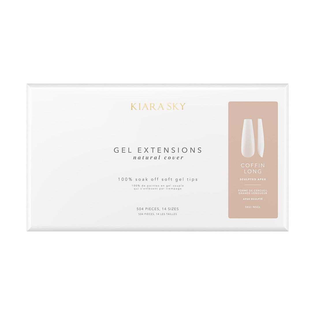 Natural Gel Extensions - NNCL Coffin Long