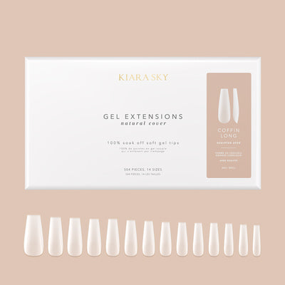 Natural Gel Extensions - NNCL Coffin Long