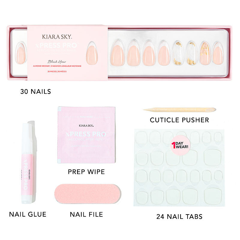 xPress Pro Press-On Nail Tips - XPAM01 Blush Hour Diamond Nail Supplies