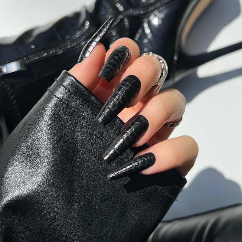 xPress Pro Press-On Nail Tips - XPCL02 Dark Soul Diamond Nail Supplies