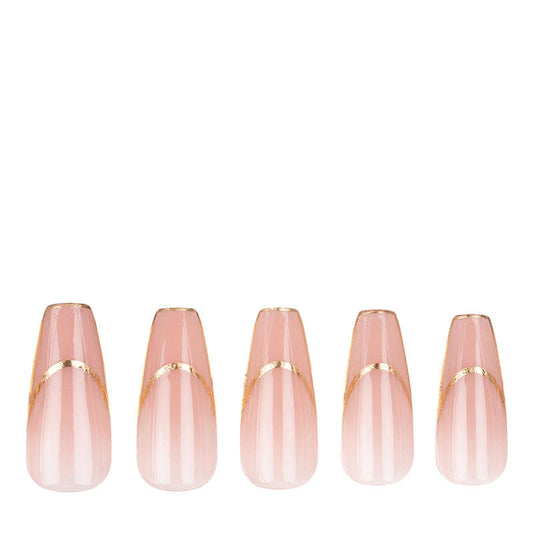 xPress Pro Press-On Nail Tips - XPCM06 Gilded Gold Diamond Nail Supplies