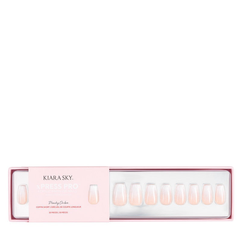 xPress Pro Press-On Nail Tips - XPCS02 Peachy Ombre Diamond Nail Supplies