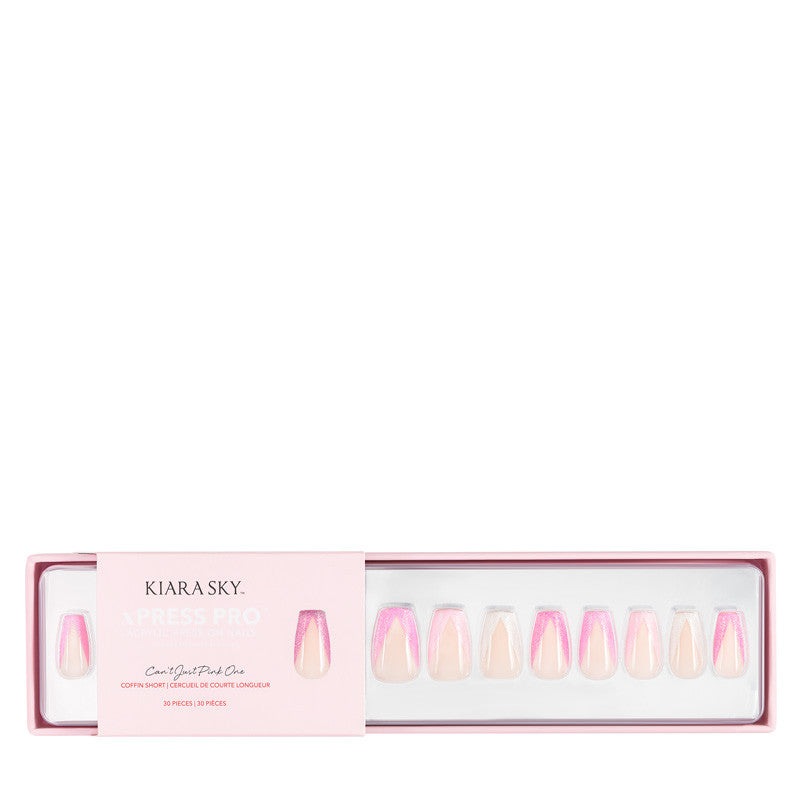xPress Pro Press-On Nail Tips - XPCS05 Can't Just Pink One Diamond Nail Supplies