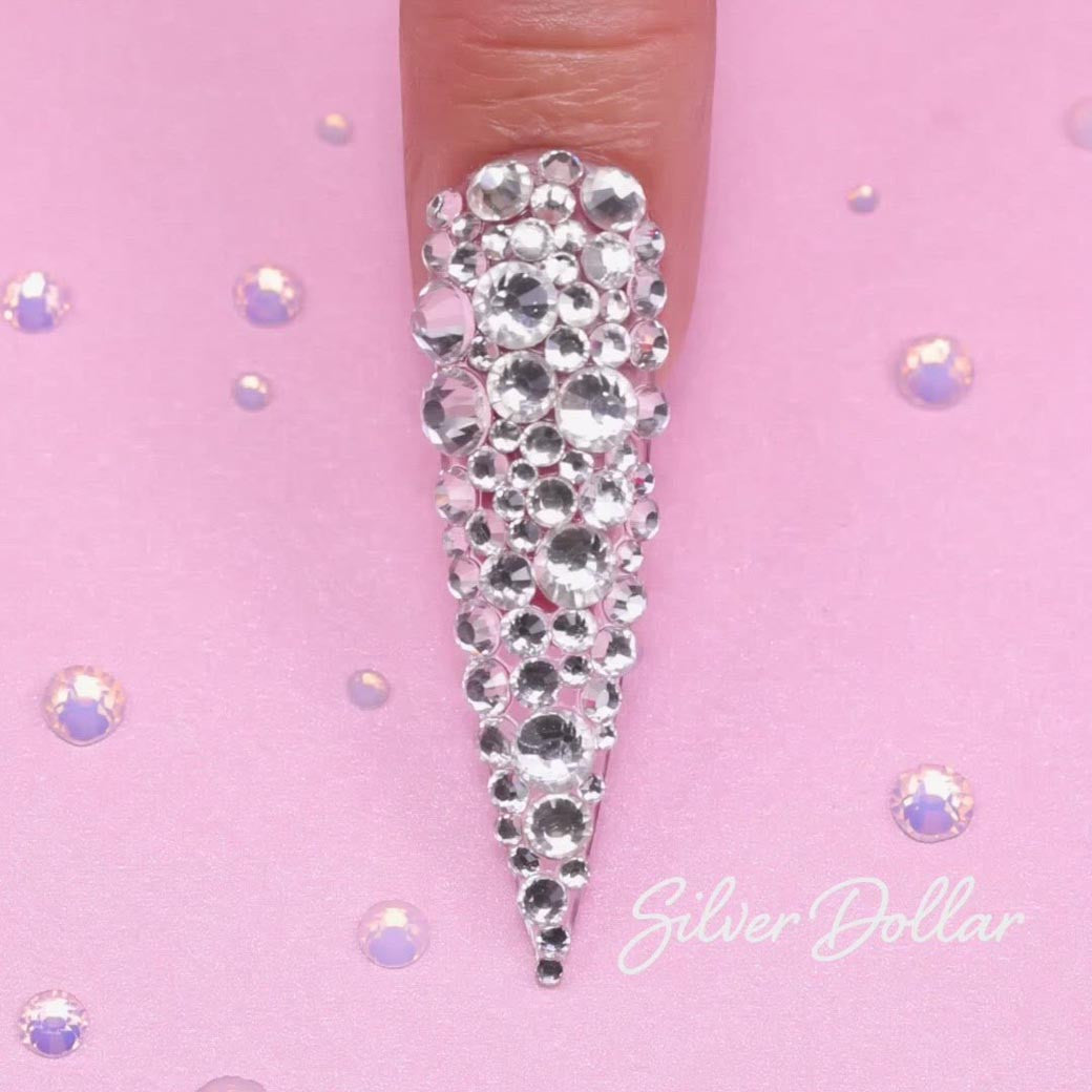 Rhinestones - KSR11 Silver Dollar Diamond Nail Supplies