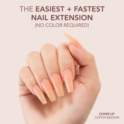Gelly Tips Cover -  Coffin Medium Cover Up