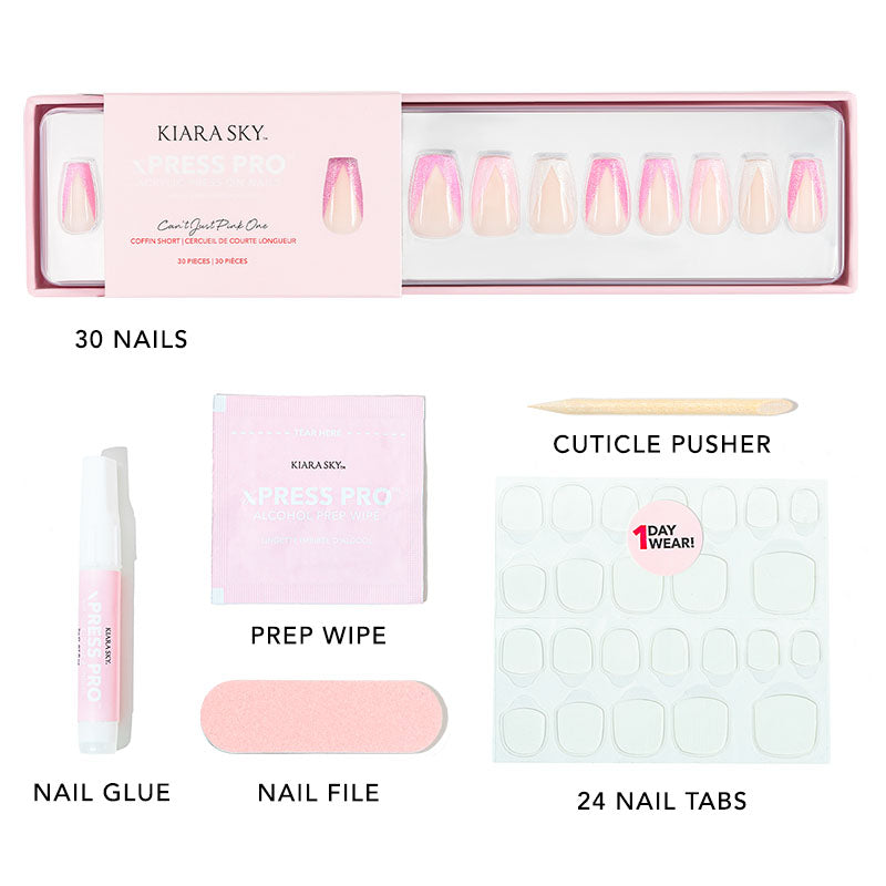 xPress Pro Press-On Nail Tips - XPCS05 Can't Just Pink One kiara-sky-australia